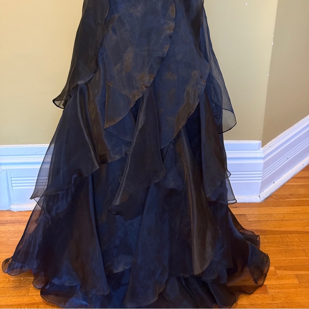 David's Bridal Strapless Black Gown - Picture 4 of 9